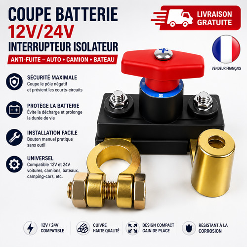 Coupe batterie 12v 24v - coupe,